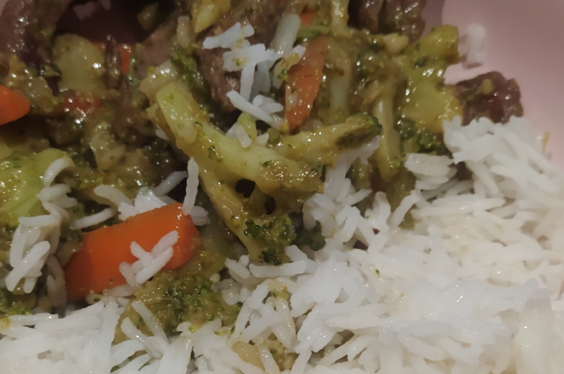 carne con brocoli, comida china