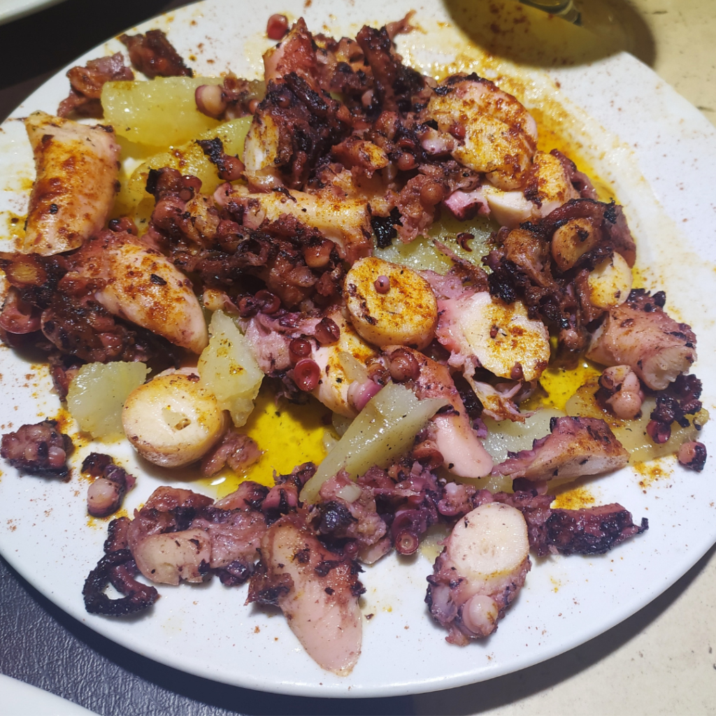 comida española, pulpo a la gallega